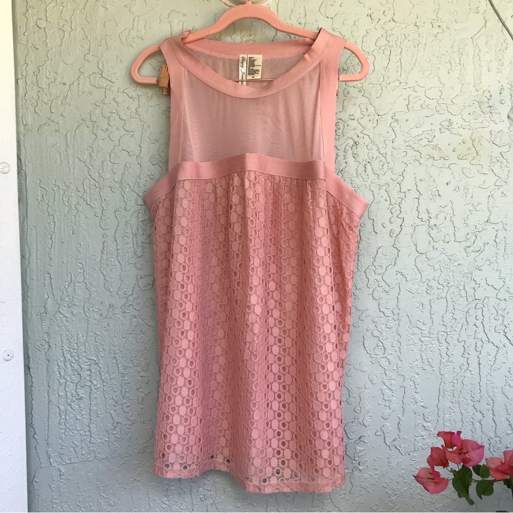 🦄 Pink Sheer Textured Tank Top